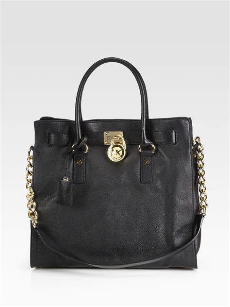 michael kors large north south hamilton tote|Michael Kors saffiano leather tote.